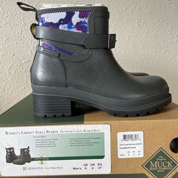NIB Liberty Ankle Rubber Muck Boots Size 6 - Picture 5 of 9